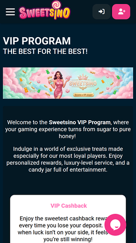 Sweetsino VIP Mobile Screenshot
