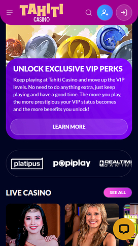 Tahiti Casino Mobile Game Developers