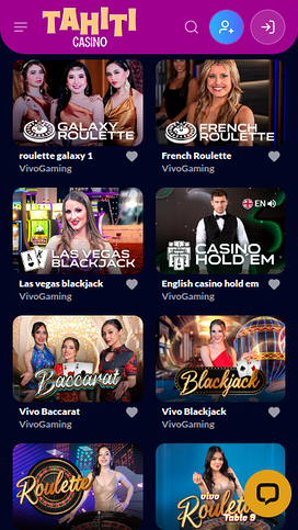 Tahiti Casino Mobile Live Dealer