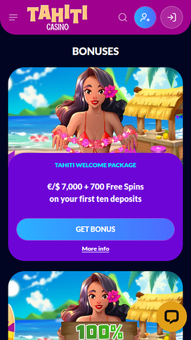 Tahiti Casino Mobile Promotions