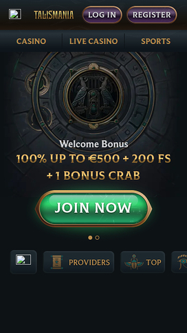 Talismania Casino Mobile Homepage