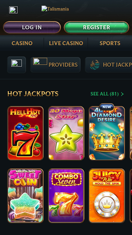 Talismania Casino Mobile Jackpot