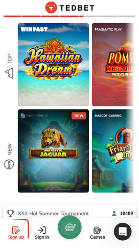 TedBet Casino Mobile Games