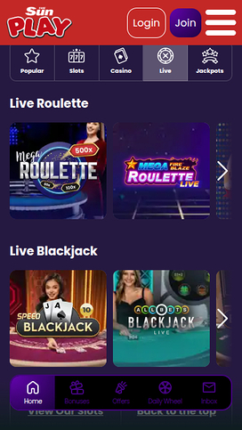 The Sun Play Casino Mobile Live Dealer