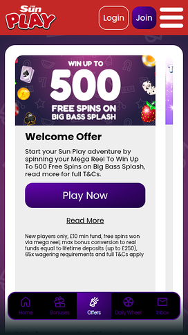 The Sun Play Casino Mobile Promotions