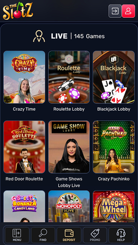 TheSlotz Casino Mobile Live Dealer