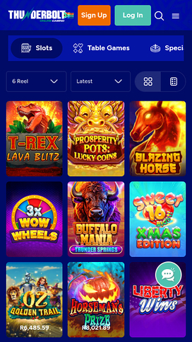 Thunderbolt Casino Mobile Games