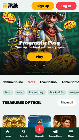 Juegos móviles del casino Tikal