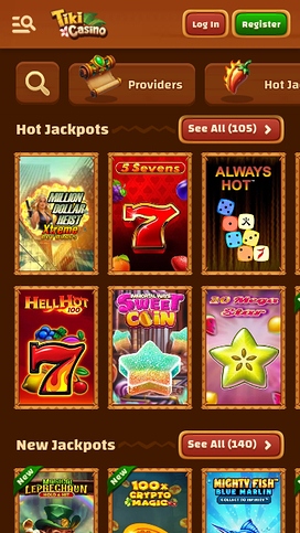 Tiki Casino Mobile Jackpot