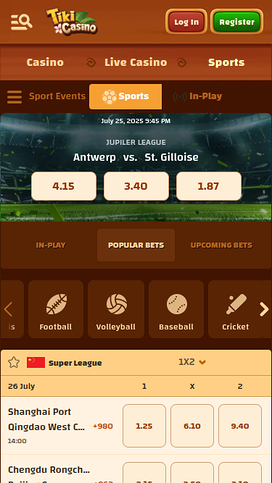 Tiki Casino Mobile Sports