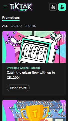 TikTakBet Casino Mobile Promotions