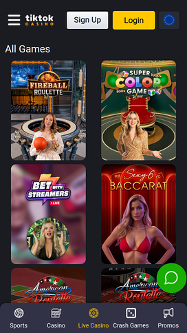 TikTok Casino Mobile Live Dealer