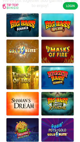 Tip Top Bingo Casino Mobile Games