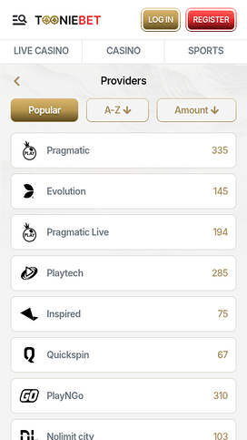 ToonieBet Casino Mobile Game Developers