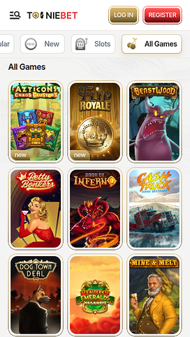 ToonieBet Casino Mobile Games