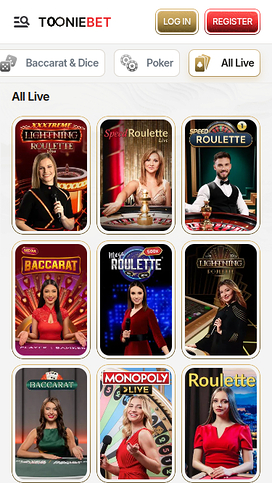 ToonieBet Casino Mobile Live Dealer