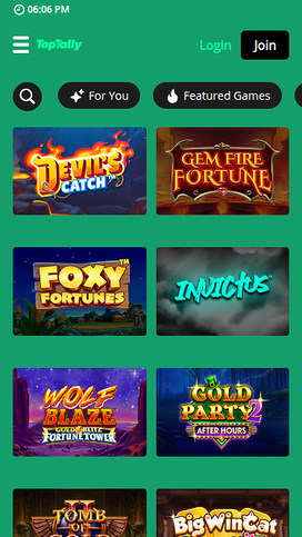 Toptally Casino Mobile Games