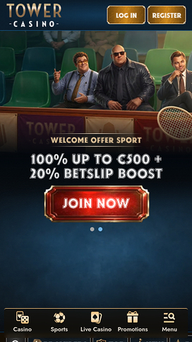 Tower Casino Mobile Homepage