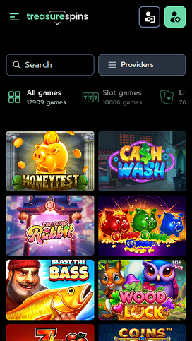 Treasure Spins Casino Mobile Games