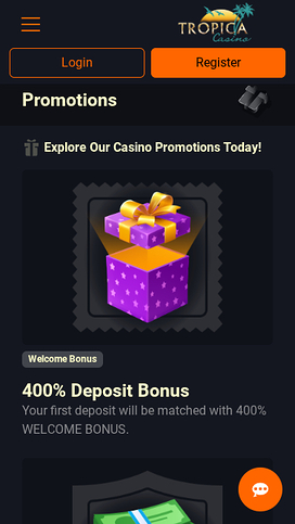 Tropica Casino Mobile Promotions