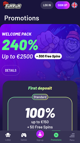 TuffPuff Casino Mobile Promotions