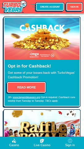 TurboVegas Casino Mobilkampanjer