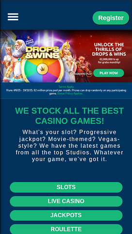 Turbonino Casino Mobile Homepage