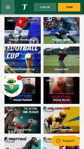 TuskCasino Mobile Virtual Sports