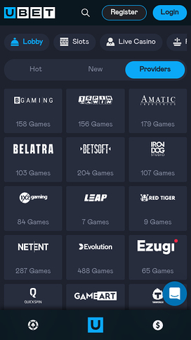 Ubet Casino Mobile Game Developers