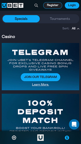 Ubet Casino Mobile Promotions