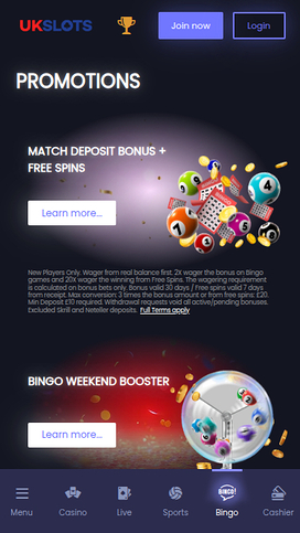 UK Slots Casino Mobile Promotions