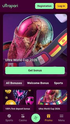 Página móvil de promociones de Ultrapari Casino