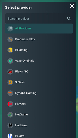 Vave Casino Mobile Game Developers