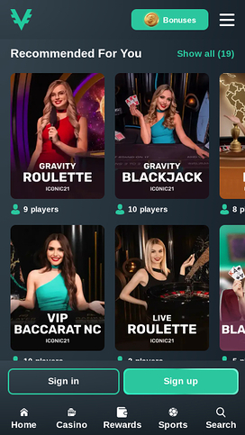 Vave Casino Mobile Live Dealer