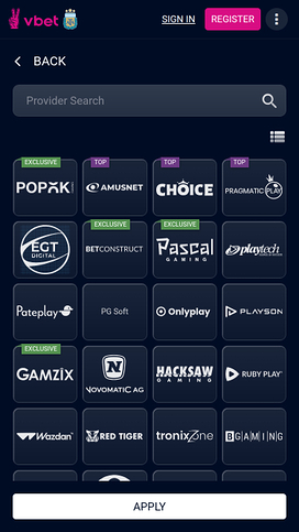 Vbet Casino Mobile Game Developers