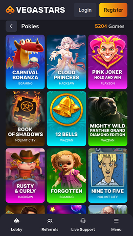 VegaStars Casino Games