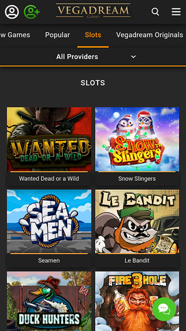 Vegadream Casino Mobile Games