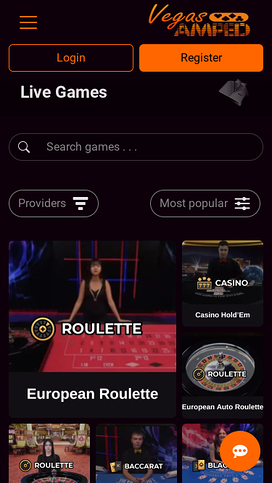 Vegas AMPED Casino Mobile Live Dealer
