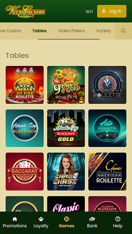 Vegas Country Casino Mobile Table Games