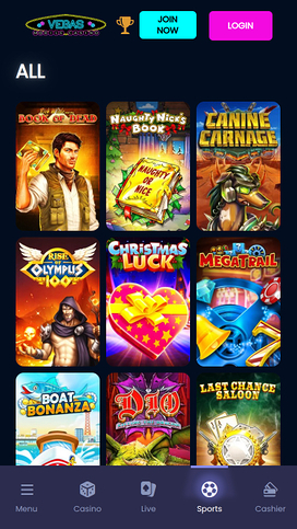 Vegas Mobile Casino Mobile Games