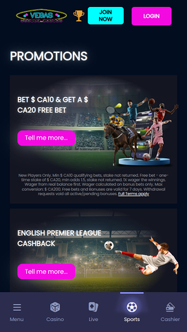 Vegas Mobile Casino Mobile Promotions