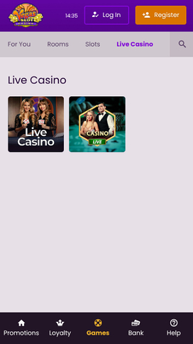 Vegas Slot Casino Mobile Live Dealer