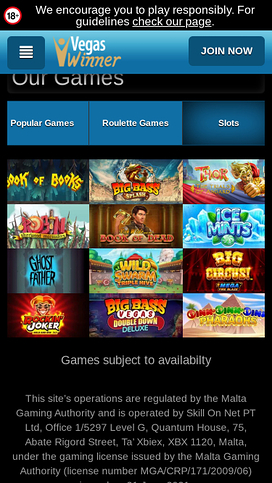 Vegas Winner Casino Mobile Games