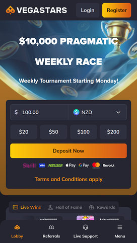 VegaStars Casino Homepage