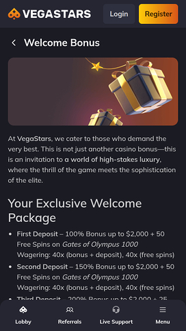 VegaStars Casino Promotions