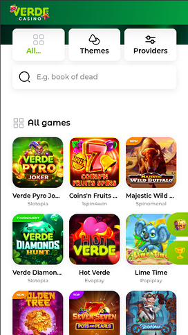 Verde Casino Mobile Games