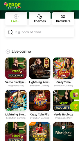 Verde Casino Mobile Live Dealer