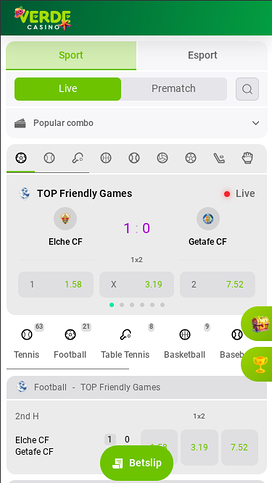 Verde Casino Mobile Sports