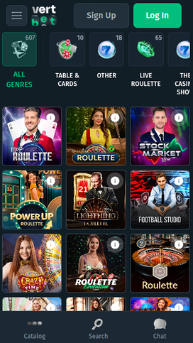 Vertbet Casino Mobile Live Dealer