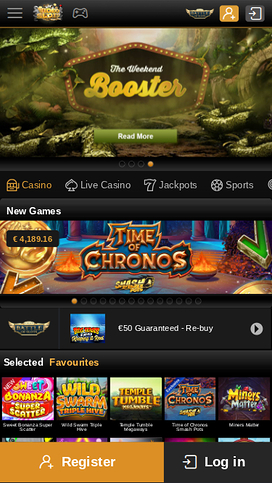 Videoslots Casino Mobile Homepage